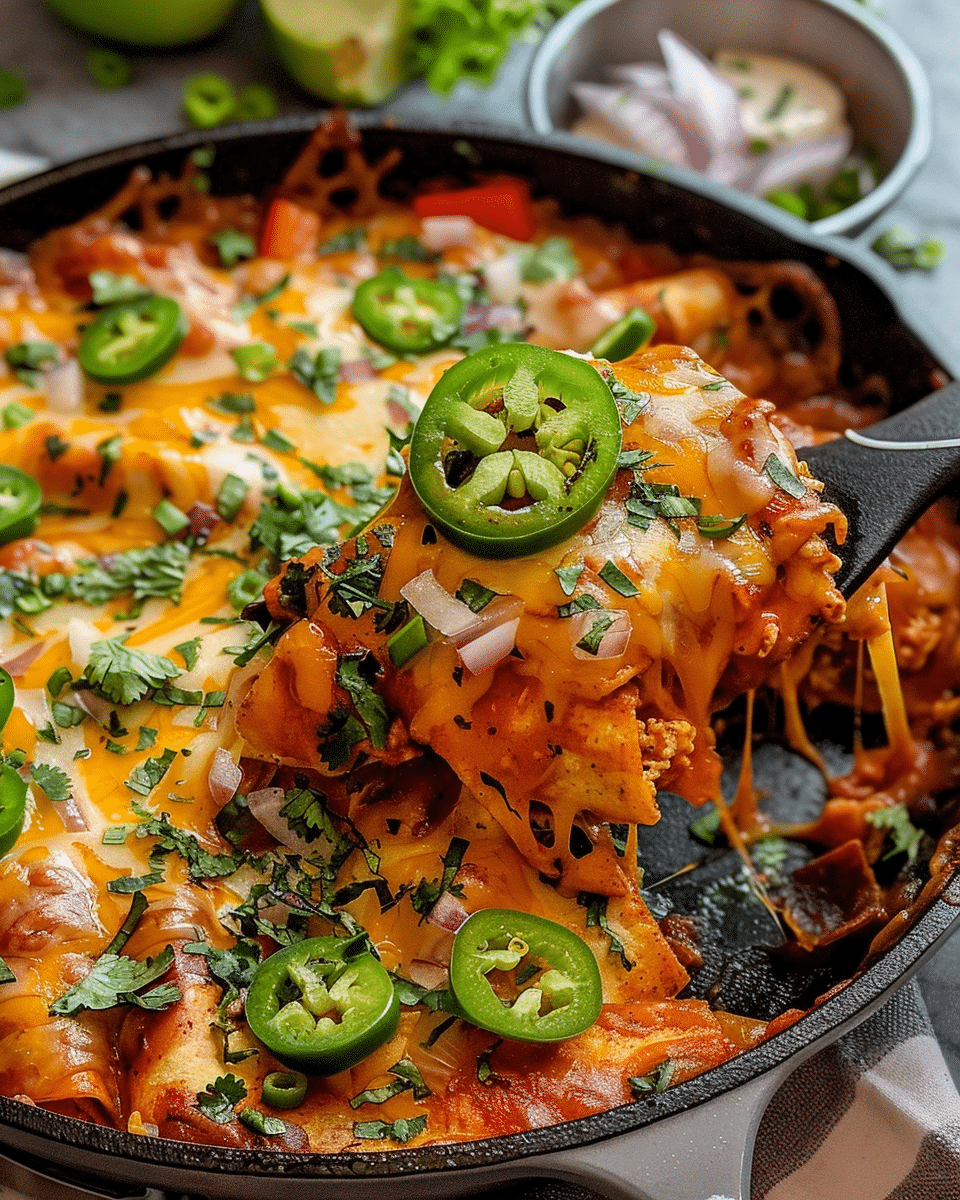 BEST Chicken Enchilada Skillet EVER
