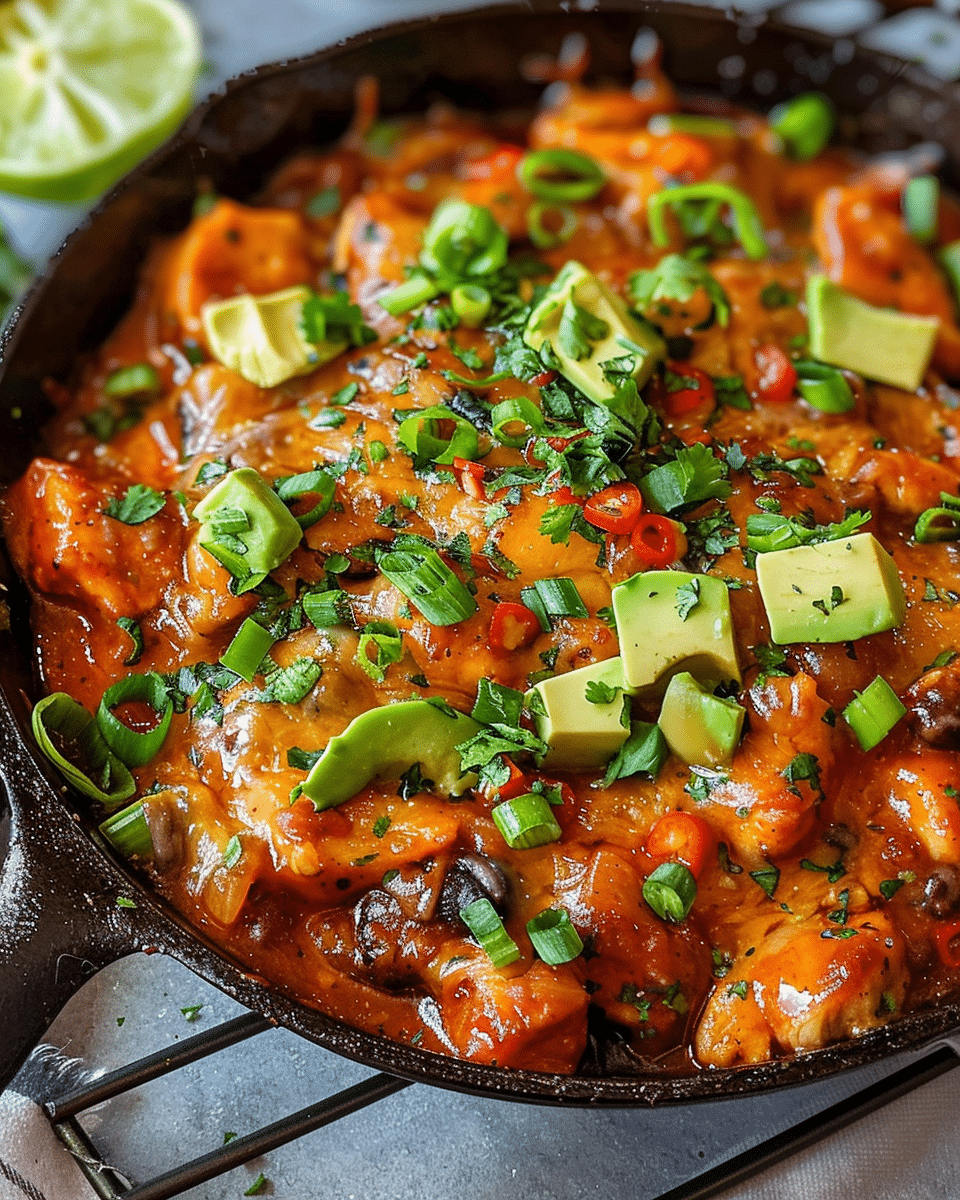 BEST Chicken Enchilada Skillet EVER
