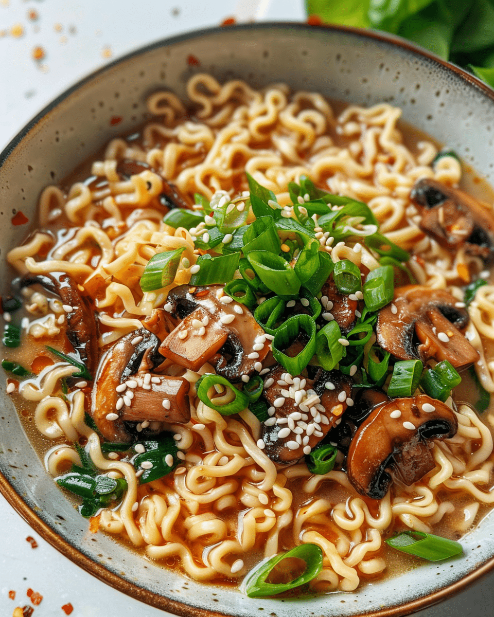 The BEST Creamy Mushroom Ramen