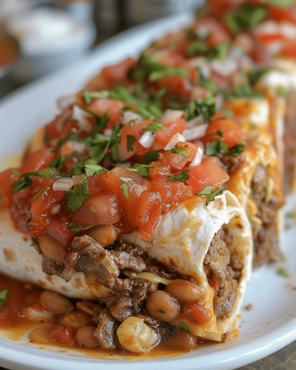 My Mom's Famous Freezer Beef and Bean Burritos