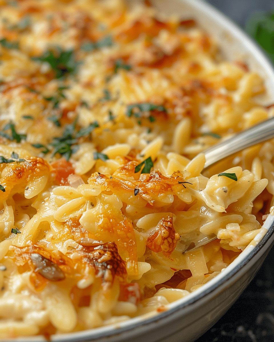 One Pot Cheesy Orzo