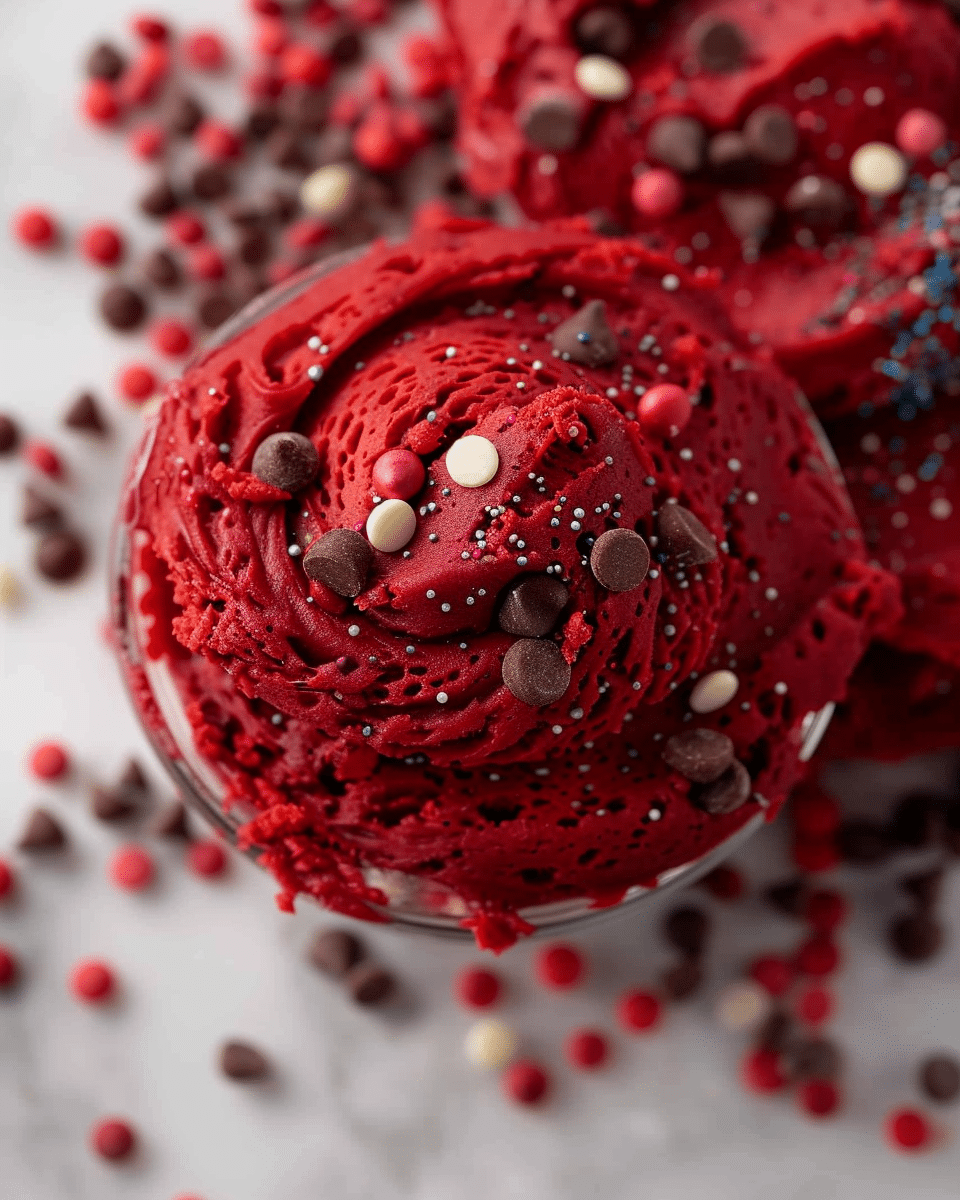 Indulgent Red Velvet Edible Cookie Dough