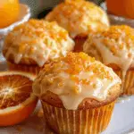 Vegan Orange Muffins With Fresh Orange Glaze