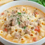 Creamy Parmesan Sausage Ditalini Soup