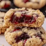 Buttery Raspberry Crumble Cookies
