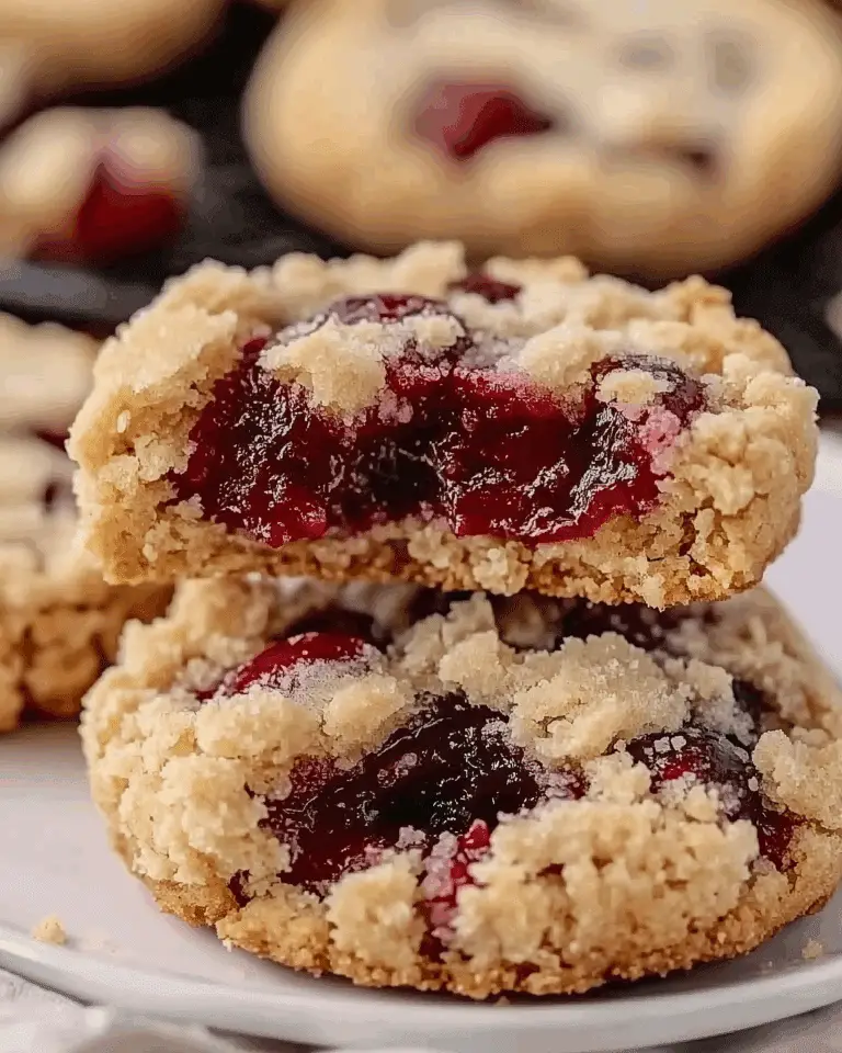 Buttery Raspberry Crumble Cookies