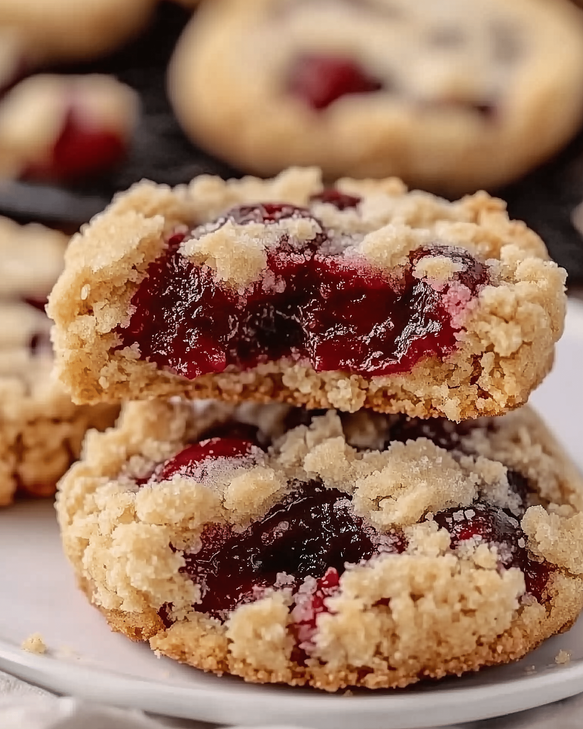 Buttery Raspberry Crumble Cookies
