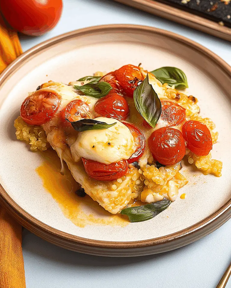 Cheesy Chicken Caprese Casserole