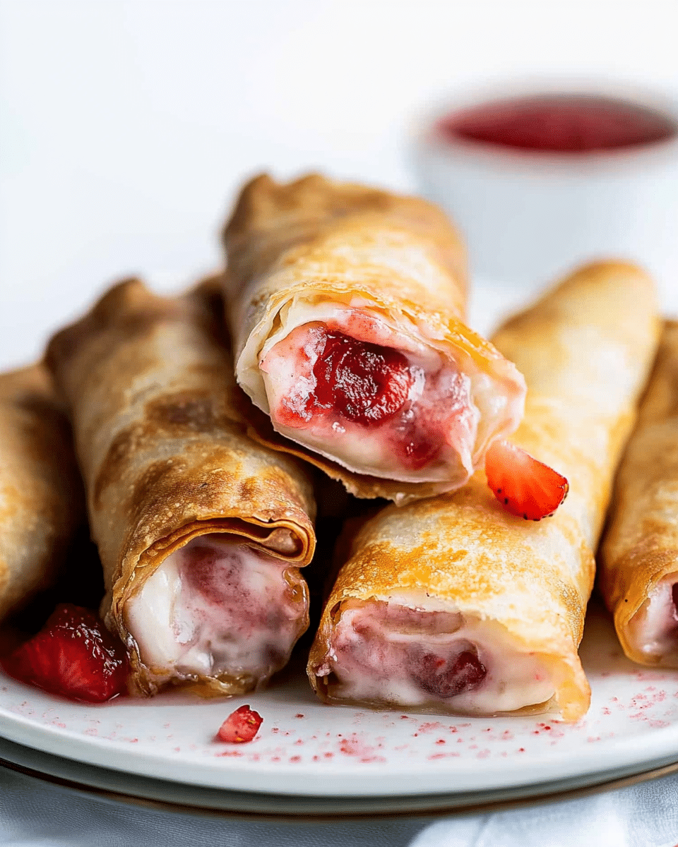 Strawberry Cheesecake Eggrolls