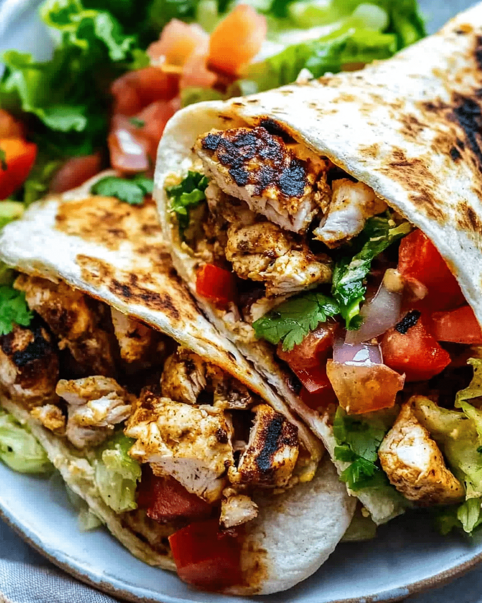 Mediterranean Chicken Wraps
