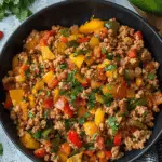 Flavorful Ground Turkey and Peppers Skillet