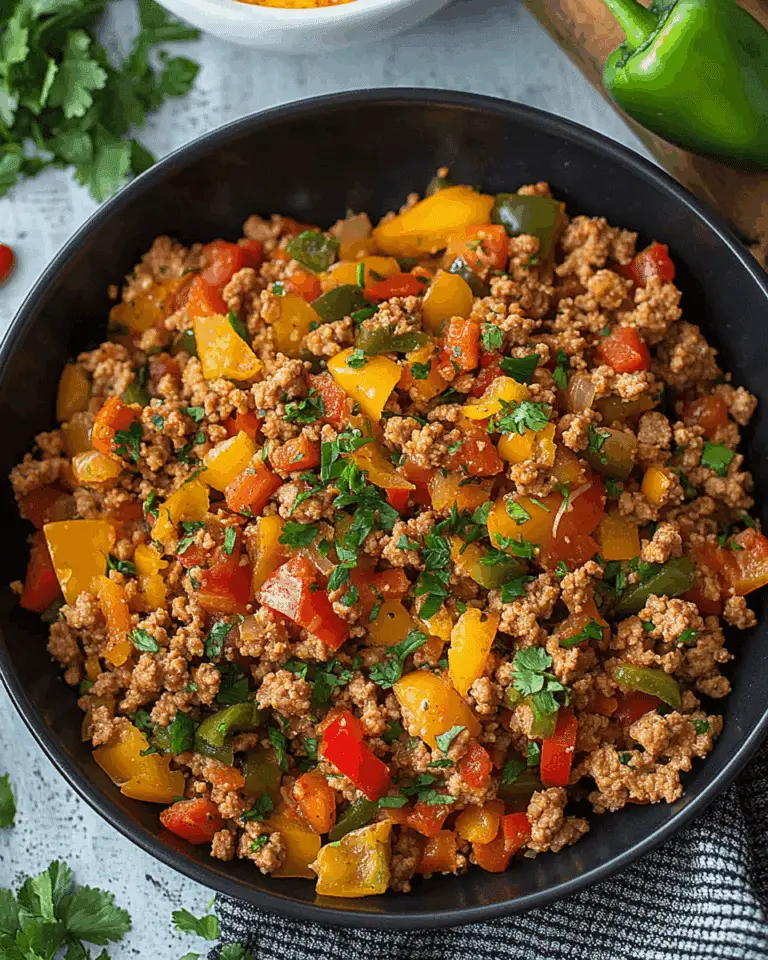 Flavorful Ground Turkey and Peppers Skillet