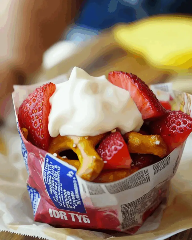 Walking Strawberry Pretzel Salad