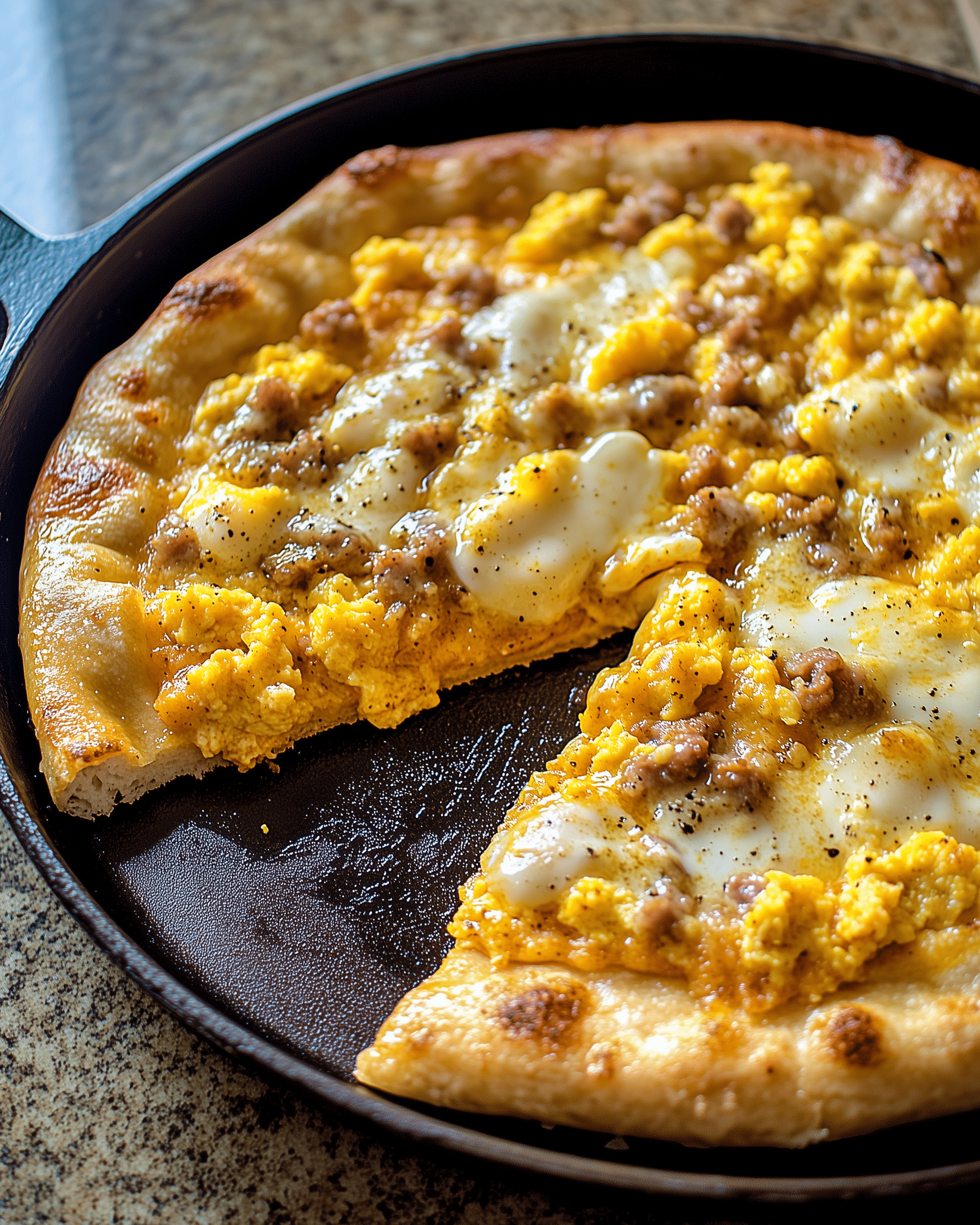 Sausage Gravy Breakfast Pizza