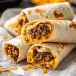 Crunchy Beef Cheese Wraps