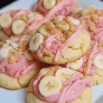 Strawberry Banana Pudding Cookies with Cheesecake Dip
