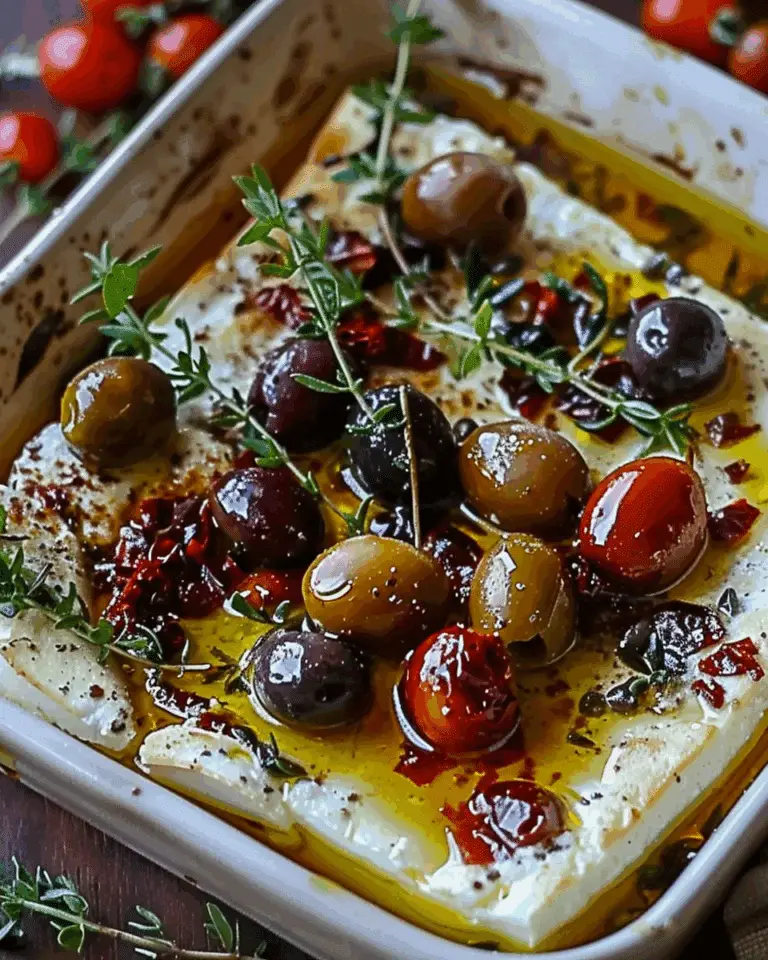 Baked Feta with Olives & Sun-Dried Tomatoes: An Incredible 5-Star Recipe