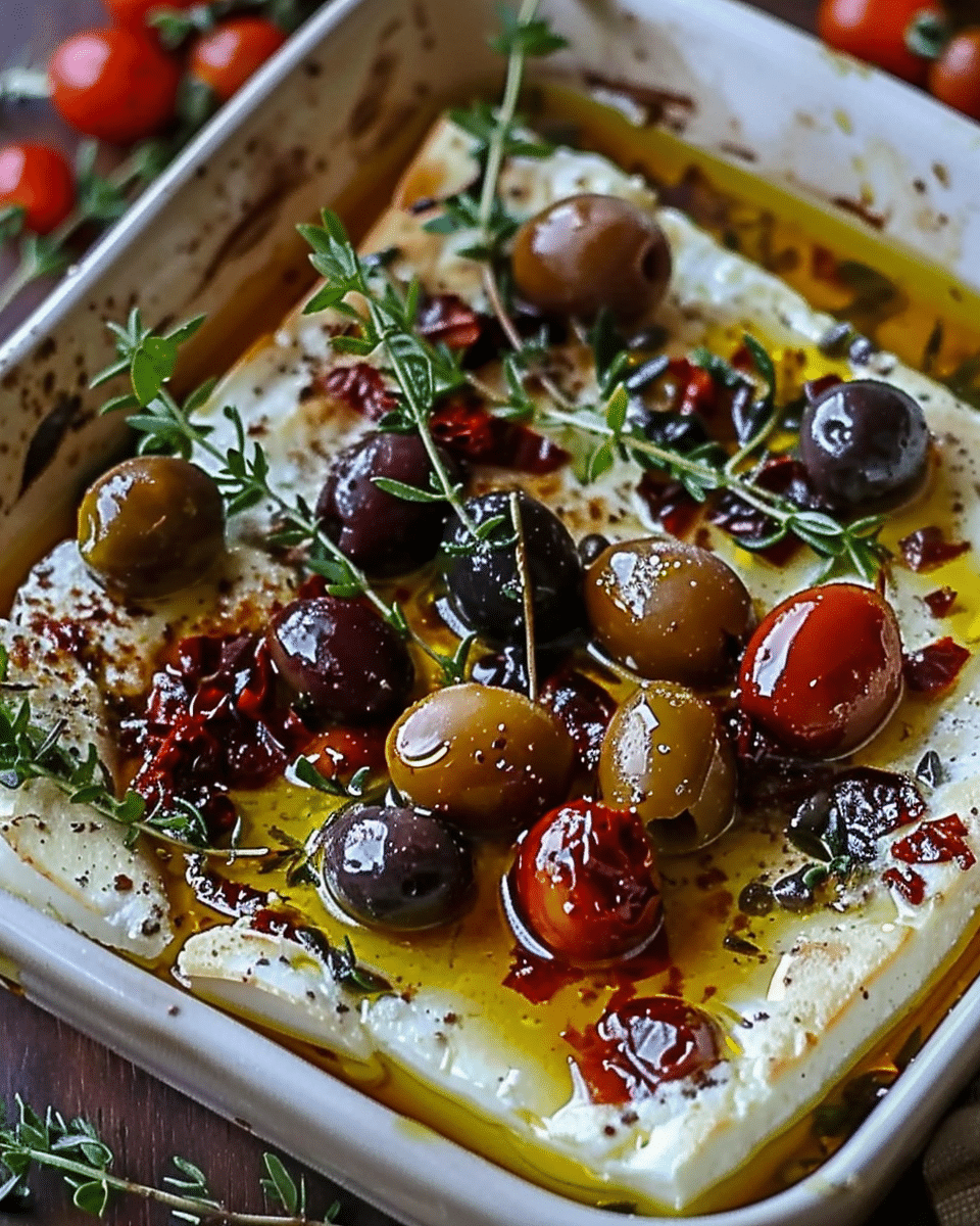 Baked Feta with Olives & Sun-Dried Tomatoes: An Incredible 5-Star Recipe