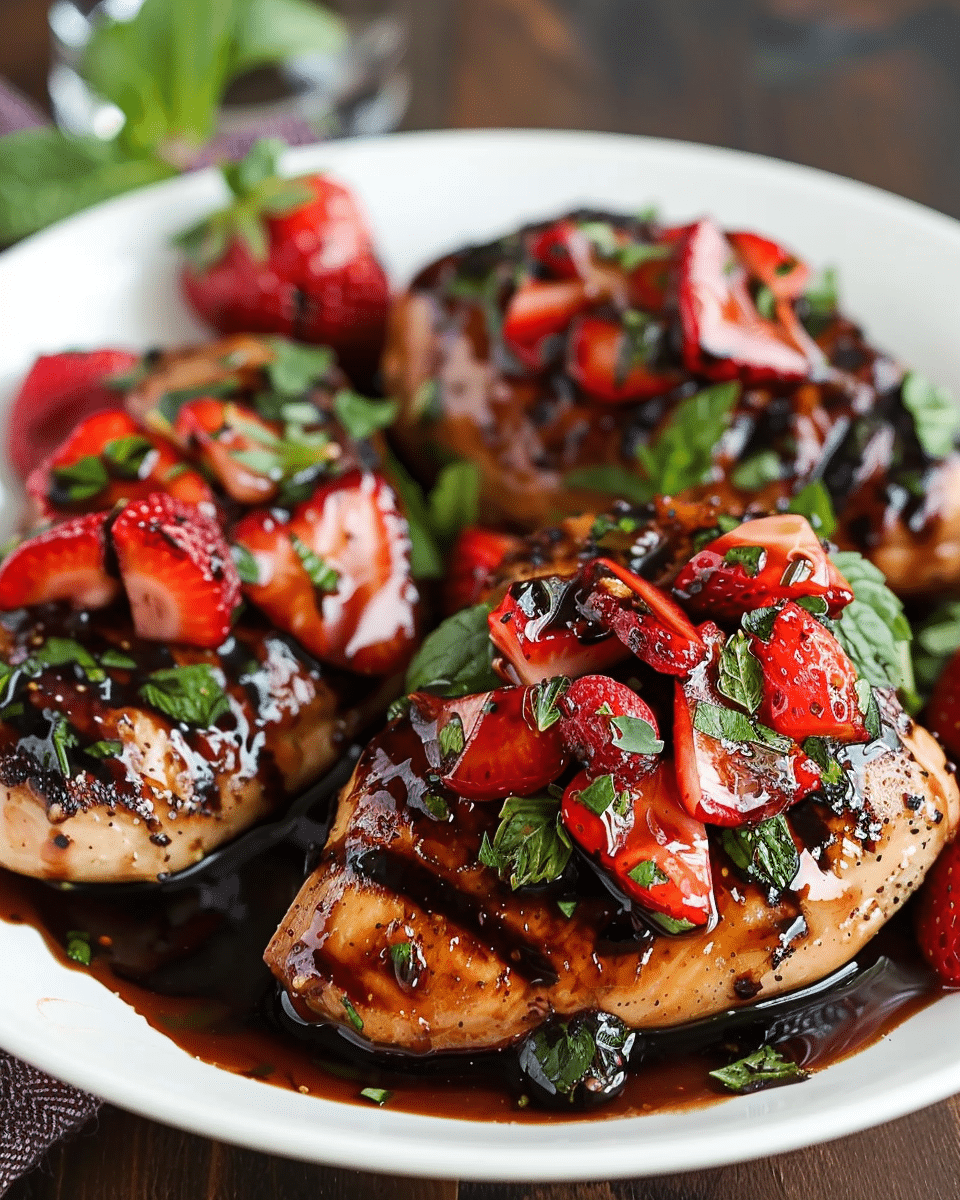 Balsamic Glazed Chicken with Strawberry Relish: A Sweet and Tangy Delight