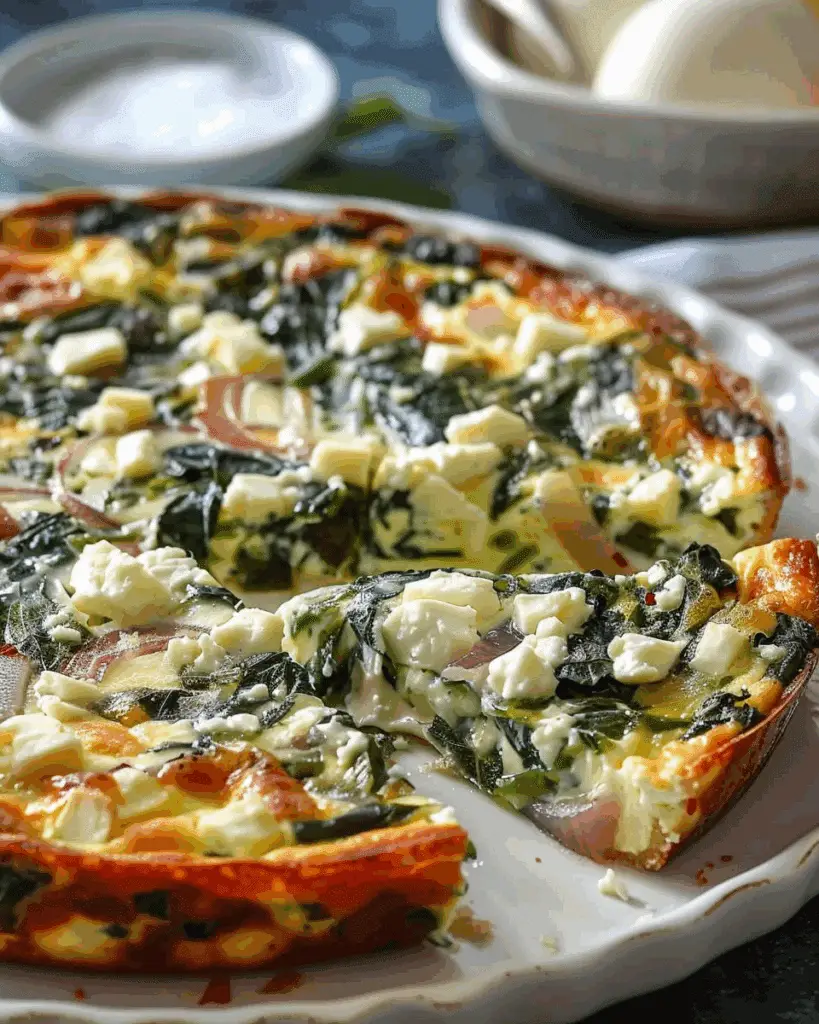 Best Crustless Spinach, Onion, and Feta Quiche