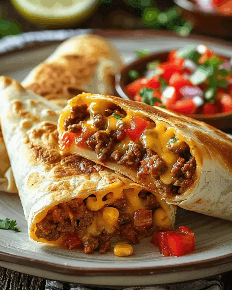 Crispy Beef and Cheese Chimichangas: Deliciously Crunchy!