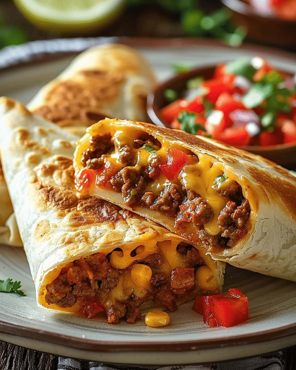 Crispy Beef and Cheese Chimichangas: Deliciously Crunchy!