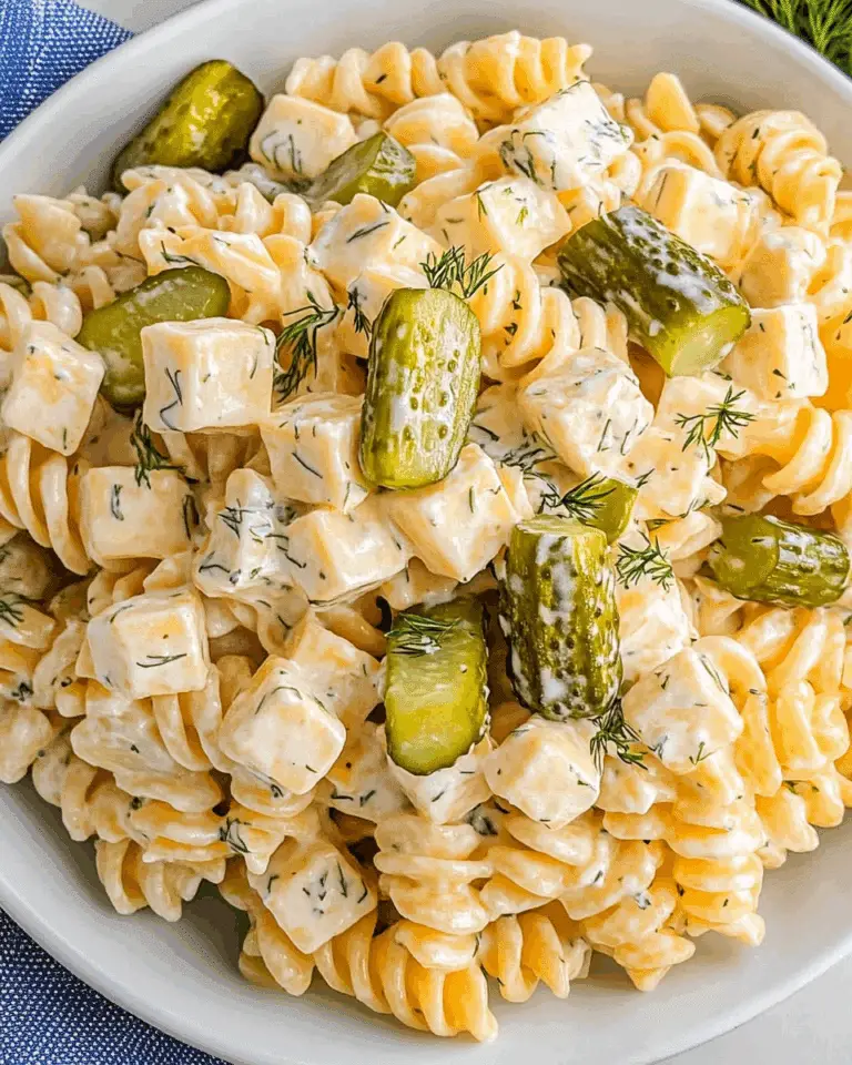 The BEST Dill Pickle Pasta Salad
