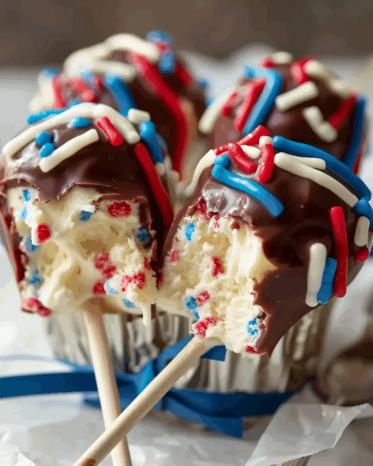 Fourth of July Cheesecake Pops (No-Bake)