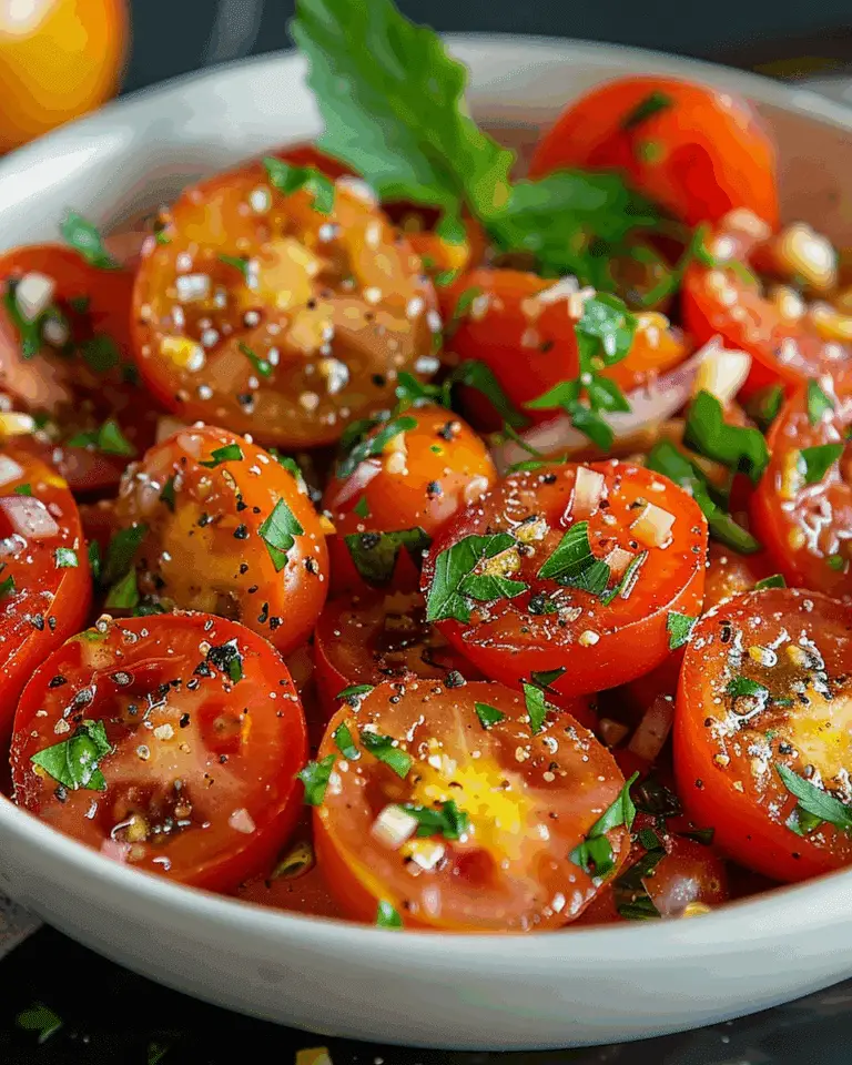 Fresh and Flavorful Tomato Garlic Salad Recipe