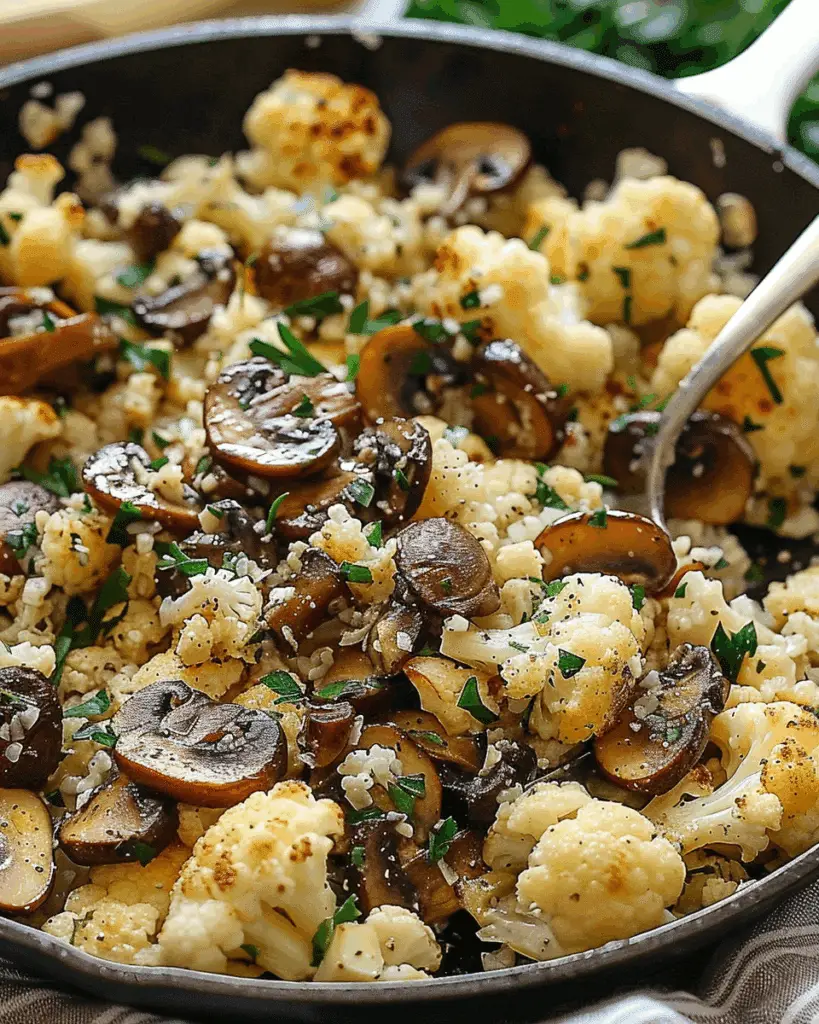 Garlic Mushrooms Cauliflower Skillet: A Simple Delight