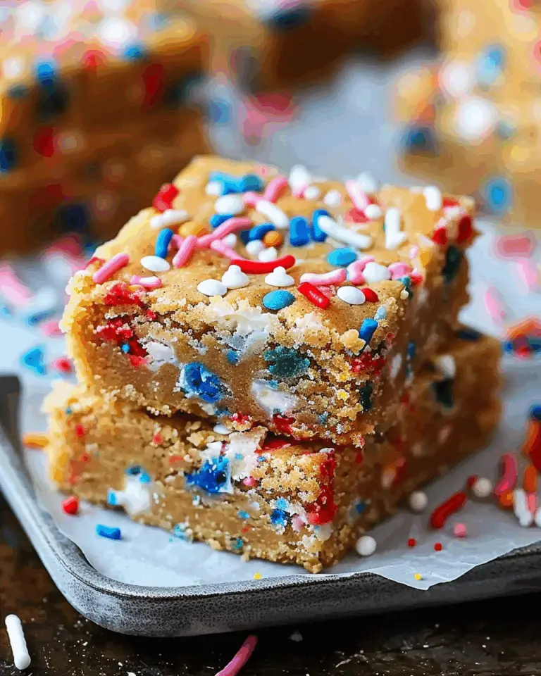 Patriotic Funfetti Blondies: A Colorful and Delicious Dessert