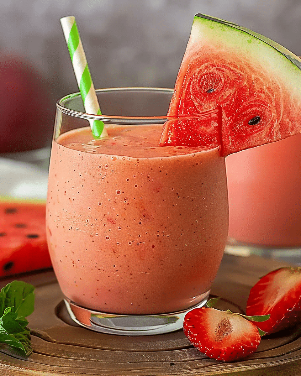 Peachy Watermelon Smoothie Surprise: A Refreshing Summer Treat