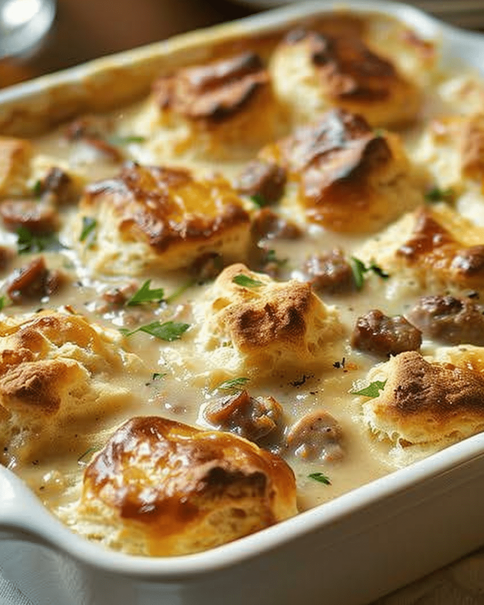 Sausage-Loaded Biscuit Gravy Bake: A Comforting Southern Classic