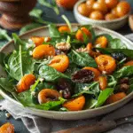 Spinach Salad with Roasted Vegetables and Dried Apricots: A Vibrant, Healthy Delight