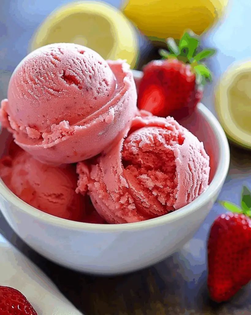 Strawberry Sorbet Lemon Sugar: A Refreshing, Naturally Sweet Delight