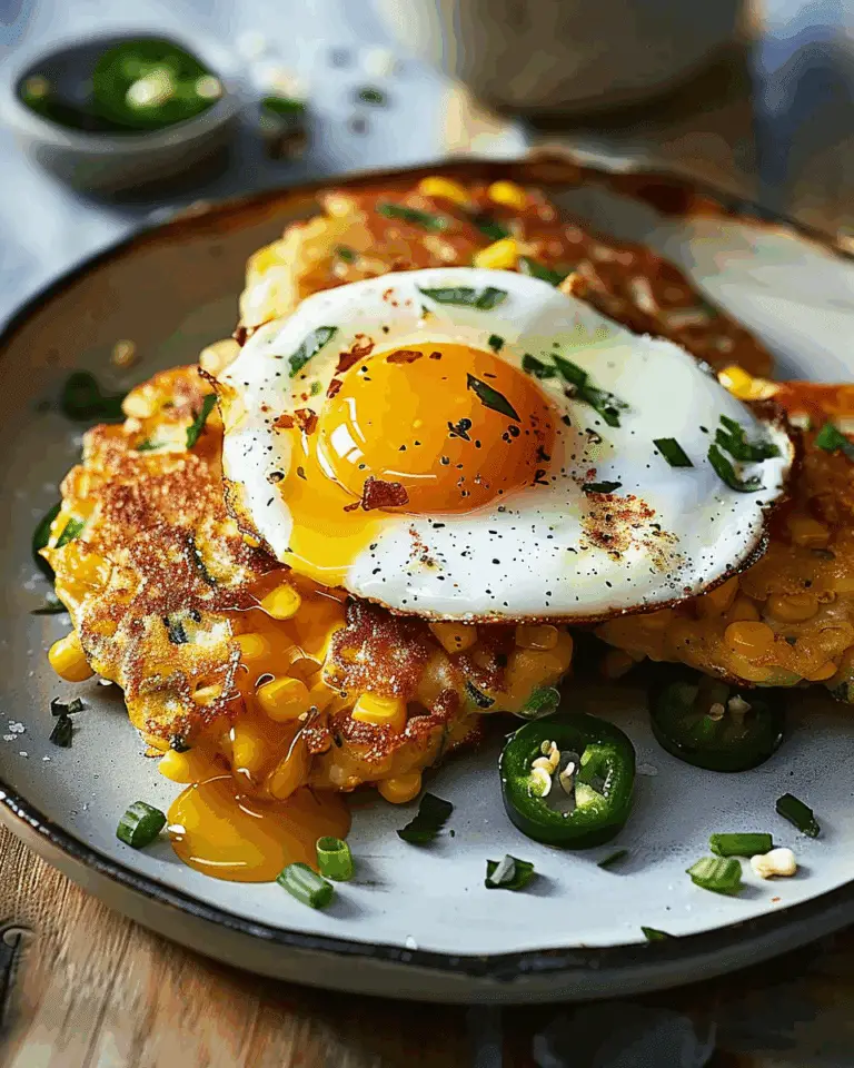 Sweetcorn and Jalapeño Fritters with a Fried Egg: An Amazing Ultimate Recipe