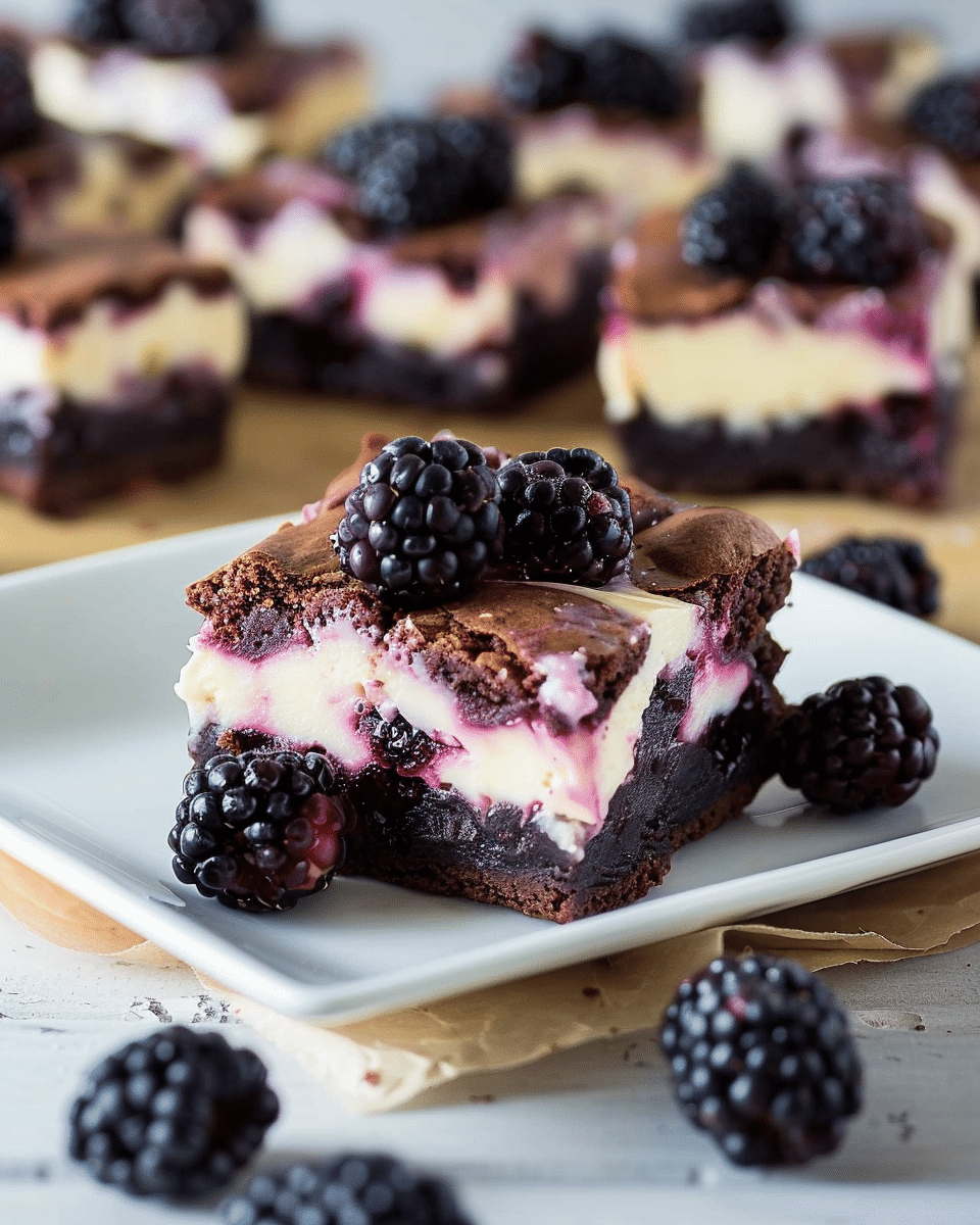 Blackberry Cream Cheese Brownies Recipe
