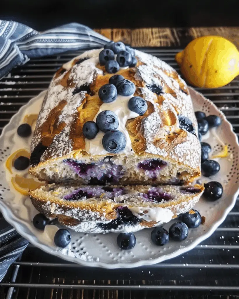 Blueberry Lemon Cream Cheese Sourdough Bread