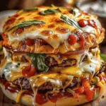 Cheesy Pizza Burger
