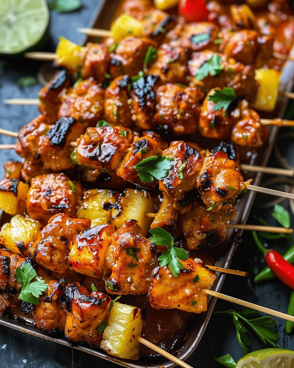 Chipotle Pineapple Bang Bang Chicken Skewers: An Amazing Ultimate Recipe