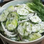 Creamy Dill Cucumber Onion Salad: A Fresh and Tangy Delight