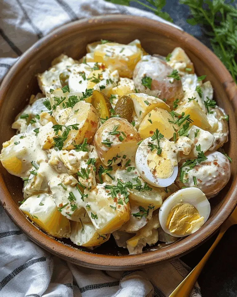 Creamy Potato Salad with Eggs & Pickles