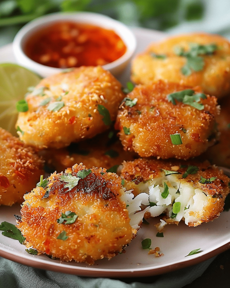Crispy Fish Cakes with Sweet Chili Sauce
