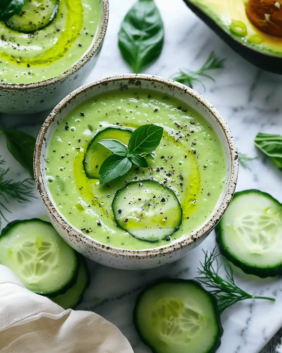 Cucumber Avocado Gazpacho