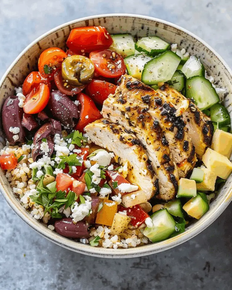 Greek Chicken Bowl: A Mediterranean-Inspired Delight