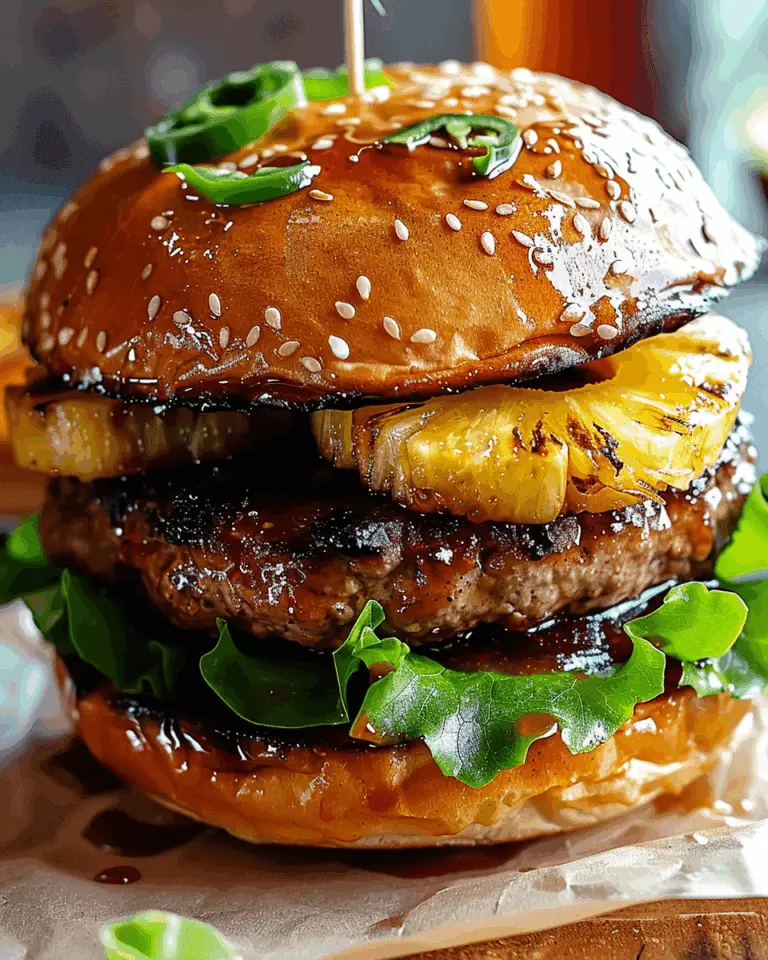 Hawaiian Teriyaki Pineapple Burgers