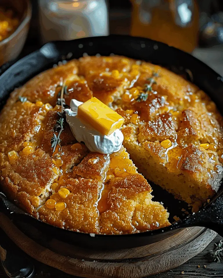 Honey Butter Skillet Cornbread – The Perfect Side Dish!