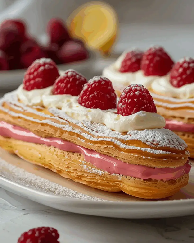 Lemon Raspberry Eclairs