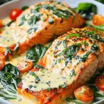 Low-Carb Creamy Tuscan Salmon