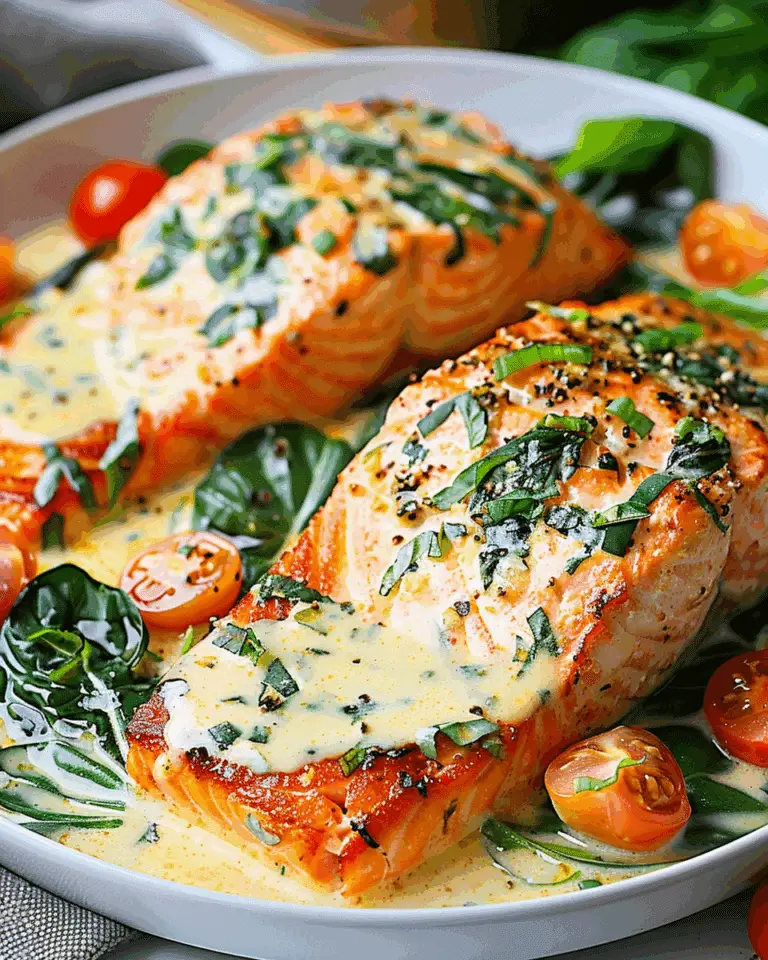 Low-Carb Creamy Tuscan Salmon